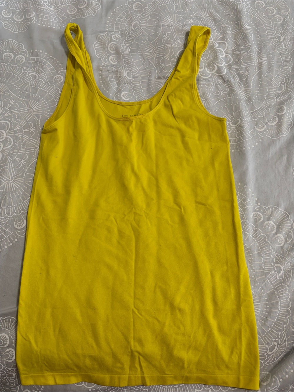 The Limited Bright Yellow Scoop Neck Tank